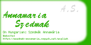 annamaria szedmak business card